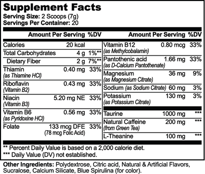 JMX Baddie Tea (Cotton Candy), Clean Energy + Hydration, Loaded Tea, 200mg Clean Caffeine, L-Theanine, B-Complex, 0g Sugar